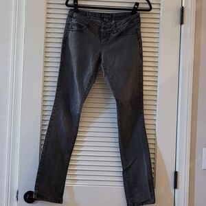 Volcom Brand- Grey Skinny-Leg Distressed/Faded Jeans With Functional Pockets